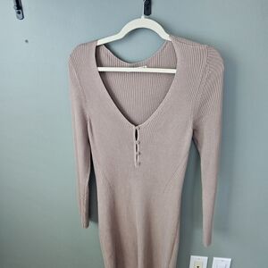 Abercrombie & Fitch Taupe Long Sleeve Dress